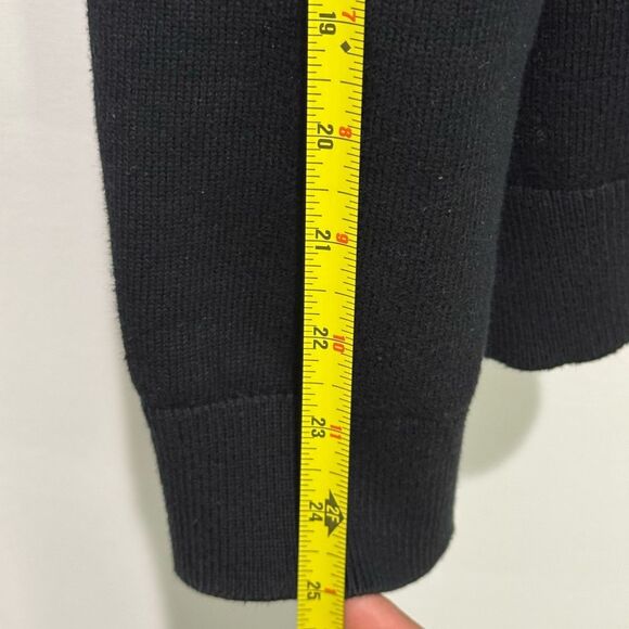 Banana Republic Men’s Sweater Jacket Black Quilted High Neck Medium Button Down - Picture 8 of 10